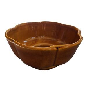 Vintage Haeger #216 Scalloped Planter Floral Petal Ceramic Glazed Pottery